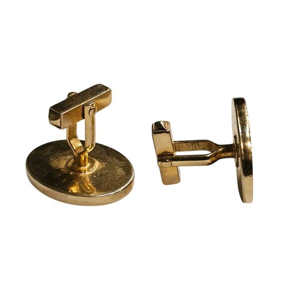 Vintage St. Christopher Gold-Tone Swank Cufflinks - Picture 2 of 2